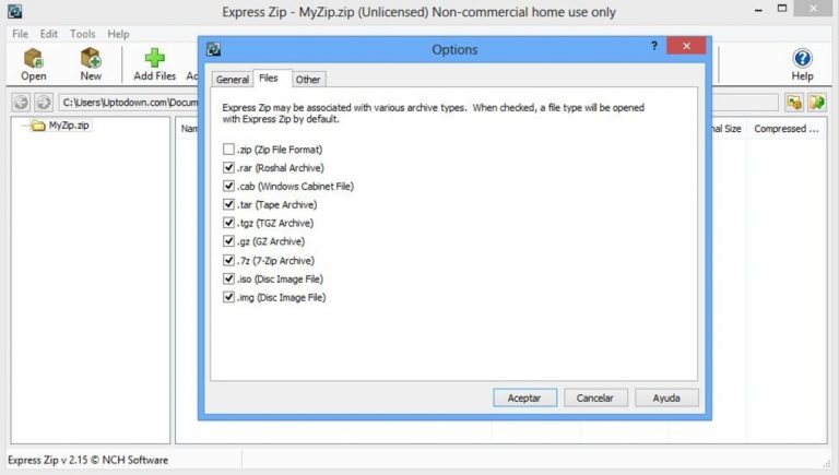 express zip file compression free download