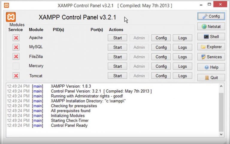does xampp install phpmyadmin