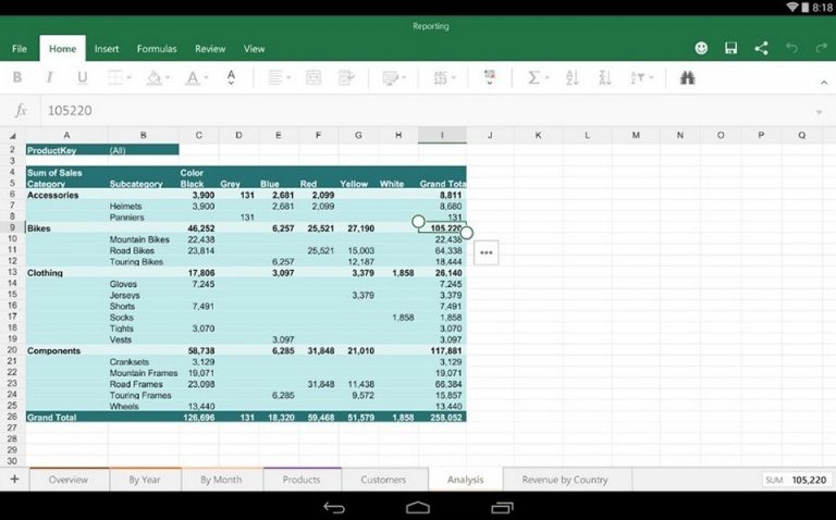 Microsoft Excel 16.0.11425 - Download for Android - 333download.com
