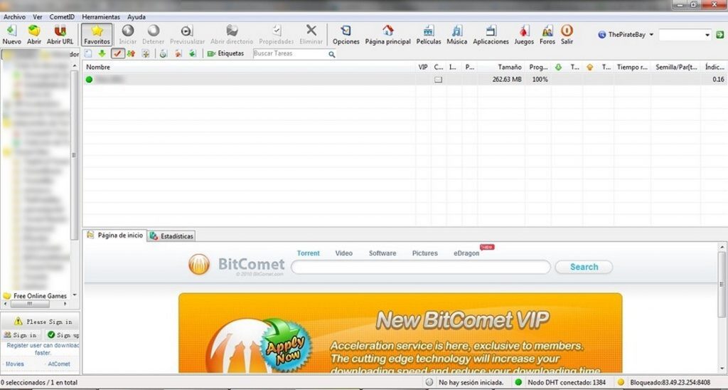 BitComet 2.01 for windows download free